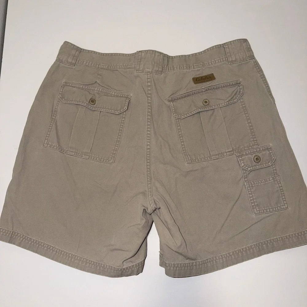 Cabelas Mens Hiking Shorts Size 40 Khaki 7‎ Pocket Outdoor Cargo Utility
